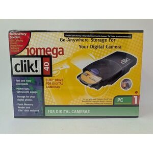 Vintage Iomega Clik! 40 Digital Camera Drive 40MB Sealed PC Windows 1998 NOS